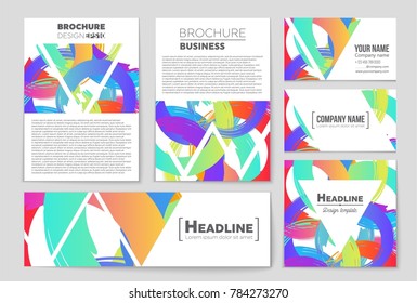 Abstract vector layout background set. For art template design, list, front page, mockup brochure theme style, banner, idea, cover, booklet, print, flyer, book, blank, card, ad, sign, sheet, a4