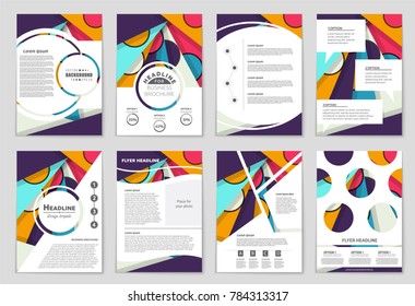 Abstract vector layout background set. For art template design, list, front page, mockup brochure theme style, banner, idea, cover, booklet, print, flyer, book, blank, card, ad, sign, sheet,, a4.