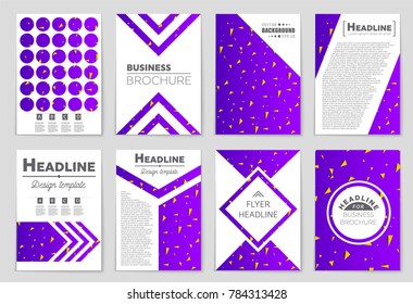 Abstract vector layout background set. For art template design, list, front page, mockup brochure theme style, banner, idea, cover, booklet, print, flyer, book, blank, card, ad, sign, sheet, a4