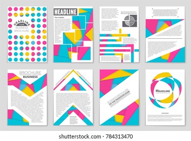 Abstract vector layout background set. For art template design, list, front page, mockup brochure theme style, banner, idea, cover, booklet, print, flyer, book, blank, card, ad, sign, sheet,, a4.