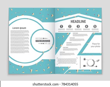 Abstract vector layout background set. For art template design, list, front page, mockup brochure theme style, banner, idea, cover, booklet, print, flyer, book, blank, card, ad, sign, sheet, a4