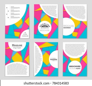 Abstract vector layout background set. For art template design, list, front page, mockup brochure theme style, banner, idea, cover, booklet, print, flyer, book, blank, card, ad, sign, sheet,, a4.