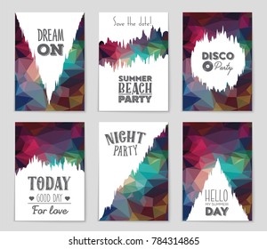 Abstract vector layout background set. For art template design, list, front page, mockup brochure theme style, banner, idea, cover, booklet, print, flyer, book, blank, card, ad, sign, sheet, a4