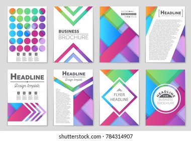 Abstract vector layout background set. For art template design, list, front page, mockup brochure theme style, banner, idea, cover, booklet, print, flyer, book, blank, card, ad, sign, sheet,, a4.