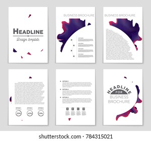 Abstract vector layout background set. For art template design, list, front page, mockup brochure theme style, banner, idea, cover, booklet, print, flyer, book, blank, card, ad, sign, sheet, a4