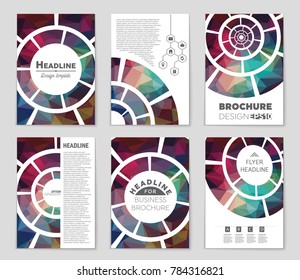 Abstract vector layout background set. For art template design, list, front page, mockup brochure theme style, banner, idea, cover, booklet, print, flyer, book, blank, card, ad, sign, sheet, a4