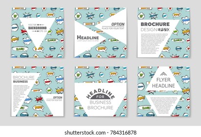 Abstract vector layout background set. For art template design, list, front page, mockup brochure theme style, banner, idea, cover, booklet, print, flyer, book, blank, card, ad, sign, sheet, a4.