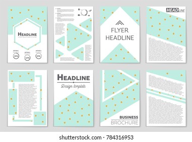 Abstract vector layout background set. For art template design, list, front page, mockup brochure theme style, banner, idea, cover, booklet, print, flyer, book, blank, card, ad, sign, sheet, a4