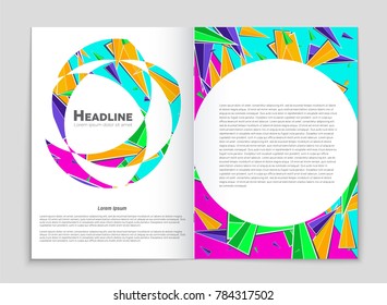 Abstract vector layout background set. For art template design, list, front page, mockup brochure theme style, banner, idea, cover, booklet, print, flyer, book, blank, card, ad, sign, sheet, a4.