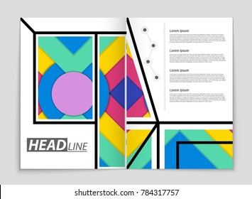 Abstract vector layout background set. For art template design, list, front page, mockup brochure theme style, banner, idea, cover, booklet, print, flyer, book, blank, card, ad, sign, sheet,, a4.