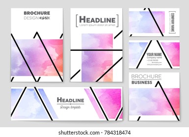 Abstract vector layout background set. For art template design, list, front page, mockup brochure theme style, banner, idea, cover, booklet, print, flyer, book, blank, card, ad, sign, sheet, a4