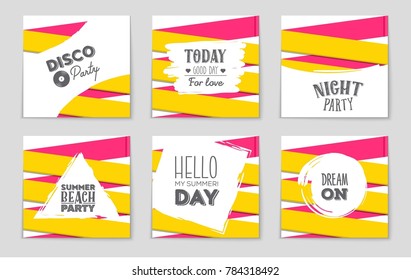 Abstract vector layout background set. For art template design, list, front page, mockup brochure theme style, banner, idea, cover, booklet, print, flyer, book, blank, card, ad, sign, sheet, a4.