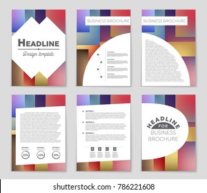Abstract vector layout background set. For art template design, list, front page, mockup brochure theme style, banner, idea, cover, booklet, print, flyer, book, blank, card, ad, sign, sheet, a4