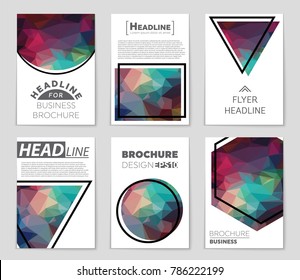 Abstract vector layout background set. For art template design, list, front page, mockup brochure theme style, banner, idea, cover, booklet, print, flyer, book, blank, card, ad, sign, sheet, a4