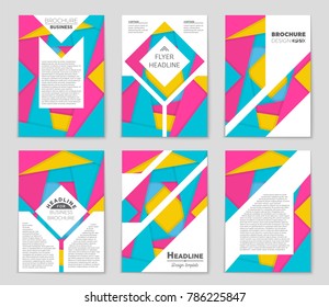 Abstract vector layout background set. For art template design, list, front page, mockup brochure theme style, banner, idea, cover, booklet, print, flyer, book, blank, card, ad, sign, sheet,, a4.
