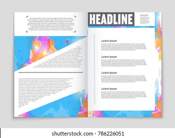 Abstract vector layout background set. For art template design, list, front page, mockup brochure theme style, banner, idea, cover, booklet, print, flyer, book, blank, card, ad, sign, sheet, a4