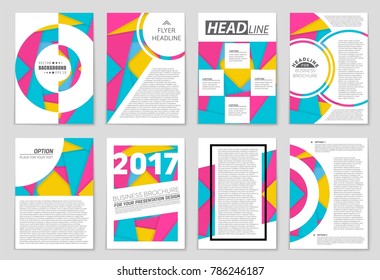 Abstract vector layout background set. For art template design, list, front page, mockup brochure theme style, banner, idea, cover, booklet, print, flyer, book, blank, card, ad, sign, sheet,, a4.