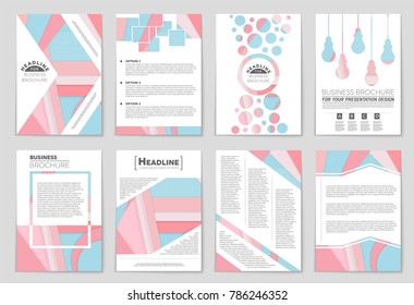 Abstract vector layout background set. For art template design, list, front page, mockup brochure theme style, banner, idea, cover, booklet, print, flyer, book, blank, card, ad, sign, sheet,, a4.