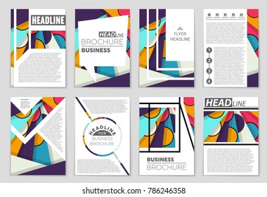 Abstract vector layout background set. For art template design, list, front page, mockup brochure theme style, banner, idea, cover, booklet, print, flyer, book, blank, card, ad, sign, sheet,, a4.
