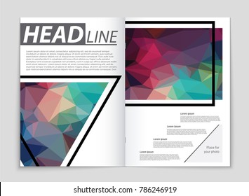 Abstract vector layout background set. For art template design, list, front page, mockup brochure theme style, banner, idea, cover, booklet, print, flyer, book, blank, card, ad, sign, sheet, a4