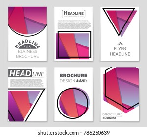 Abstract vector layout background set. For art template design, list, front page, mockup brochure theme style, banner, idea, cover, booklet, print, flyer, book, blank, card, ad, sign, sheet,, a4.