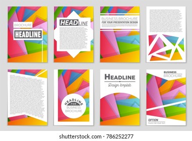 Abstract vector layout background set. For art template design, list, front page, mockup brochure theme style, banner, idea, cover, booklet, print, flyer, book, blank, card, ad, sign, sheet,, a4.