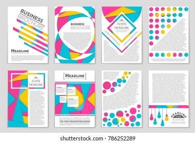 Abstract vector layout background set. For art template design, list, front page, mockup brochure theme style, banner, idea, cover, booklet, print, flyer, book, blank, card, ad, sign, sheet,, a4.