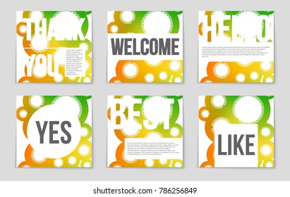 Abstract vector layout background set. For art template design, list, front page, mockup brochure theme style, banner, idea, cover, booklet, print, flyer, book, blank, card, ad, sign, sheet, a4.