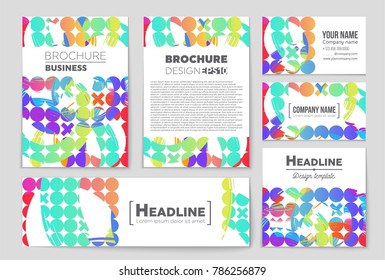 Abstract vector layout background set. For art template design, list, front page, mockup brochure theme style, banner, idea, cover, booklet, print, flyer, book, blank, card, ad, sign, sheet, a4