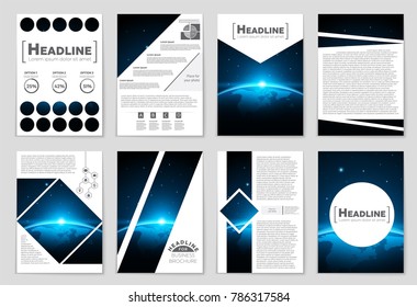 Abstract vector layout background set. For art template design, list, front page, mockup brochure theme style, banner, idea, cover, booklet, print, flyer, book, blank, card, ad, sign, sheet, a4