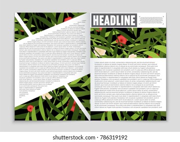 Abstract vector layout background set. For art template design, list, front page, mockup brochure theme style, banner, idea, cover, booklet, print, flyer, book, blank, card, ad, sign, sheet, a4