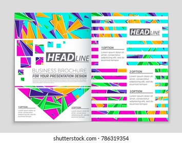 Abstract vector layout background set. For art template design, list, front page, mockup brochure theme style, banner, idea, cover, booklet, print, flyer, book, blank, card, ad, sign, sheet, a4.