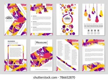 Abstract vector layout background set. For art template design, list, front page, mockup brochure theme style, banner, idea, cover, booklet, print, flyer, book, blank, card, ad, sign, sheet, a4