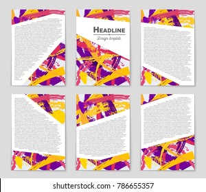 Abstract vector layout background set. For art template design, list, front page, mockup brochure theme style, banner, idea, cover, booklet, print, flyer, book, blank, card, ad, sign, sheet, a4