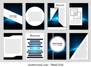 Abstract vector layout background set. For art template design, list, front page, mockup brochure theme style, banner, idea, cover, booklet, print, flyer, book, blank, card, ad, sign, sheet, a4