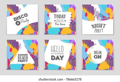 Abstract vector layout background set. For art template design, list, front page, mockup brochure theme style, banner, idea, cover, booklet, print, flyer, book, blank, card, ad, sign, sheet, a4
