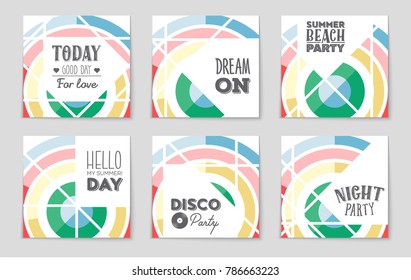 Abstract vector layout background set. For art template design, list, front page, mockup brochure theme style, banner, idea, cover, booklet, print, flyer, book, blank, card, ad, sign, sheet, a4.