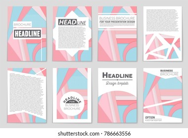 Abstract vector layout background set. For art template design, list, front page, mockup brochure theme style, banner, idea, cover, booklet, print, flyer, book, blank, card, ad, sign, sheet,, a4.