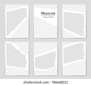 Abstract vector layout background set. For art template design, list, front page, mockup brochure theme style, banner, idea, cover, booklet, print, flyer, book, blank, card, ad, sign, sheet, a4
