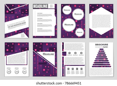 Abstract vector layout background set. For art template design, list, front page, mockup brochure theme style, banner, idea, cover, booklet, print, flyer, book, blank, card, ad, sign, sheet, a4.