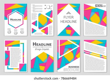 Abstract vector layout background set. For art template design, list, front page, mockup brochure theme style, banner, idea, cover, booklet, print, flyer, book, blank, card, ad, sign, sheet,, a4.