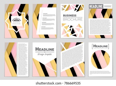 Abstract vector layout background set. For art template design, list, front page, mockup brochure theme style, banner, idea, cover, booklet, print, flyer, book, blank, card, ad, sign, sheet,, a4.