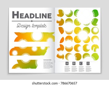 Abstract vector layout background set. For art template design, list, front page, mockup brochure theme style, banner, idea, cover, booklet, print, flyer, book, blank, card, ad, sign, sheet, a4.