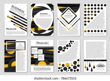 Abstract vector layout background set. For art template design, list, front page, mockup brochure theme style, banner, idea, cover, booklet, print, flyer, book, blank, card, ad, sign, sheet,, a4.