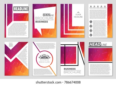Abstract vector layout background set. For art template design, list, front page, mockup brochure theme style, banner, idea, cover, booklet, print, flyer, book, blank, card, ad, sign, sheet, a4