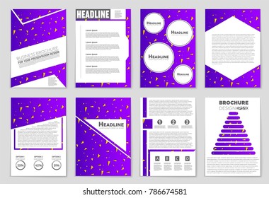 Abstract vector layout background set. For art template design, list, front page, mockup brochure theme style, banner, idea, cover, booklet, print, flyer, book, blank, card, ad, sign, sheet, a4