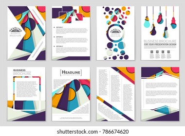 Abstract vector layout background set. For art template design, list, front page, mockup brochure theme style, banner, idea, cover, booklet, print, flyer, book, blank, card, ad, sign, sheet,, a4.