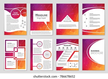 Abstract vector layout background set. For art template design, list, front page, mockup brochure theme style, banner, idea, cover, booklet, print, flyer, book, blank, card, ad, sign, sheet, a4