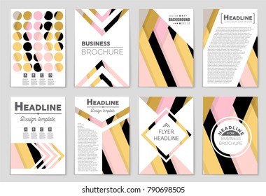 Abstract vector layout background set. For art template design, list, front page, mockup brochure theme style, banner, idea, cover, booklet, print, flyer, book, blank, card, ad, sign, sheet,, a4.
