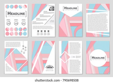 Abstract vector layout background set. For art template design, list, front page, mockup brochure theme style, banner, idea, cover, booklet, print, flyer, book, blank, card, ad, sign, sheet,, a4.